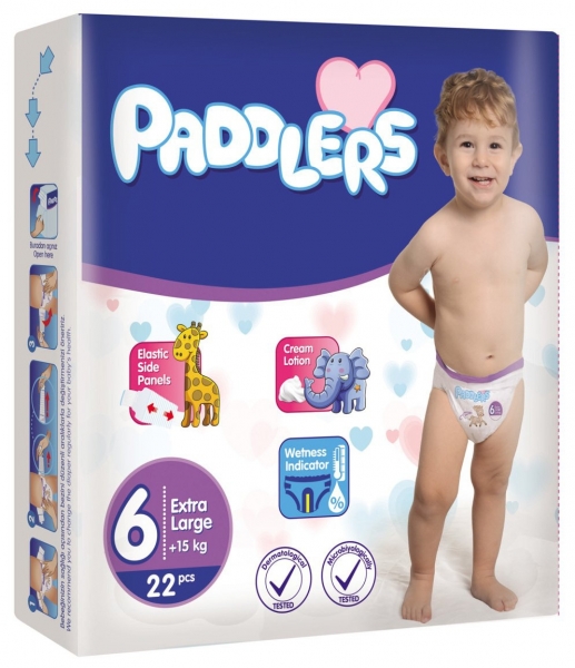 Paddlers 6 Beden 22 Adet Bebek Bezi