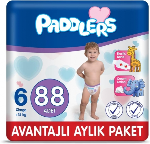 Paddlers 6 Beden 88 Adet Bebek Bezi