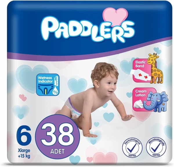 Paddlers 6 Beden 38 Adet Bebek Bezi