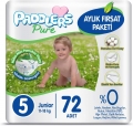 Paddlers Pure 5 Beden 72 Adet Bebek Bezi