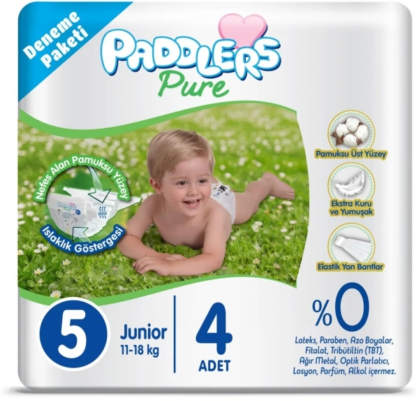 Paddlers Pure 5 Beden 4 Adet Bebek Bezi
