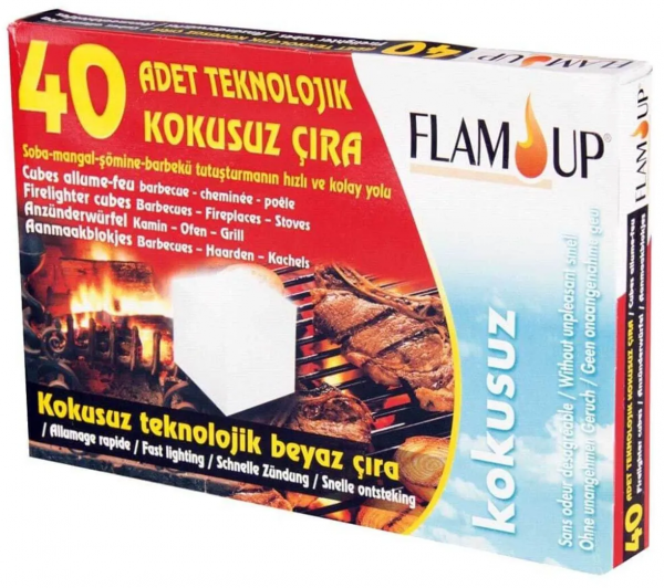 Flam Up Kokusuz Beyaz Çıra 40 Adet