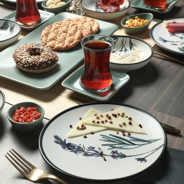 Keramika Çiçek Bahçesi 21 Parça Kahvaltı Takımı
