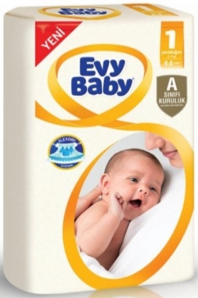 Evy Baby 1 Beden 44 Adet Bebek Bezi
