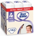 Evy Baby 4 Beden 162 Adet Bebek Bezi