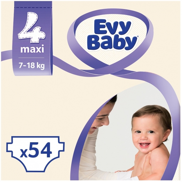 Evy Baby 4 Beden 54 Adet Bebek Bezi