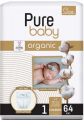 Pure Baby Organik Pamuklu 1 Beden 64 Adet Bebek Bezi