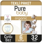 Pure Baby Organik Pamuklu 6 Beden 32 Adet resim