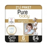 Pure Baby Organik Pamuklu 6 Beden 64 Adet resim