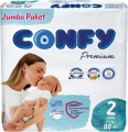 Confy Premium 2 Beden 80 Adet Bebek Bezi