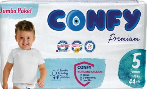 Confy Premium 5 Beden 44 Adet Bebek Bezi