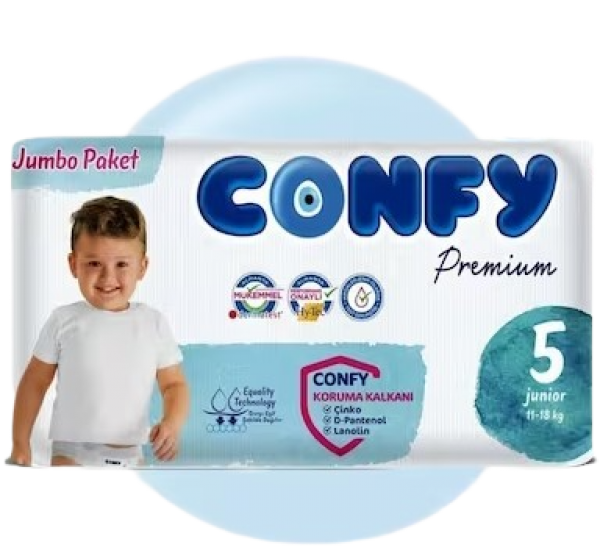 Confy Premium 5 Beden 176 Adet Bebek Bezi