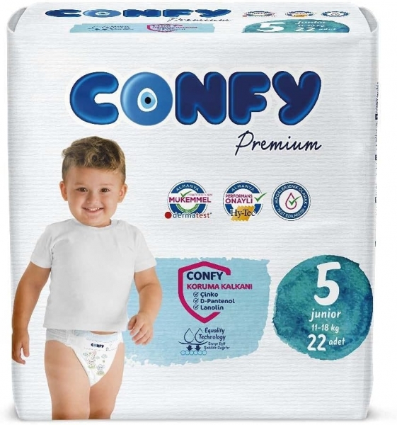 Confy Premium 5 Beden 22 Adet Bebek Bezi