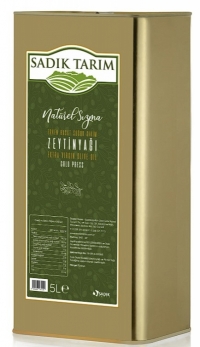 Sadık Tarım Erken Hasat Natürel Sızma Zeytinyağı 5 lt resim