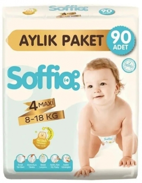 Soffio 4 Beden 90 Adet Bebek Bezi