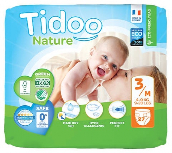 Tidoo Nature 3 Beden 27 Adet Bebek Bezi