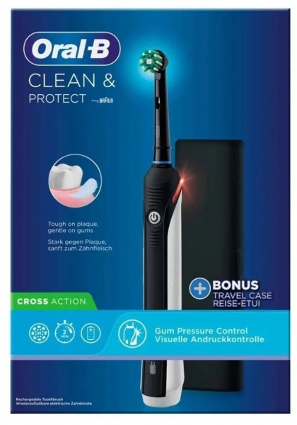 Oral-B Clean & Protect Cross Action Siyah 750 Şarjlı Diş Fırçası