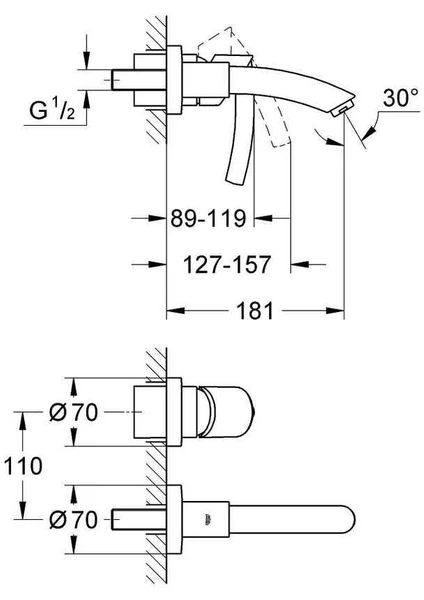 Grohe Tenso 19289000 Lavabo Bataryası