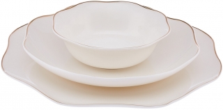 Emsan Lotus Fine Bone 18 Parça Yemek Takımı