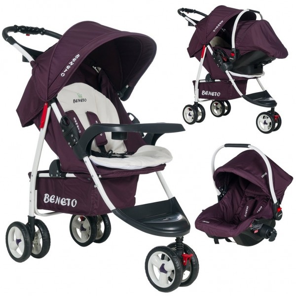 Beneto BT-444T Beyaz Travel Sistem Bebek Arabası
