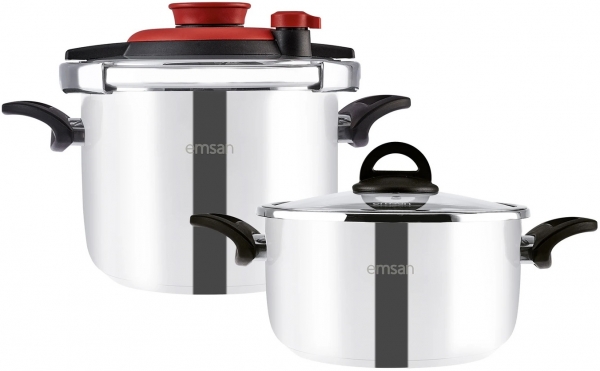 Emsan Vera 6+4 Düdüklü Tencere (6 Litre / 4 Litre)