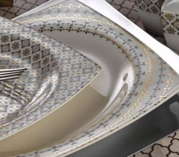 Kütahya Porselen Bone Mare 10491 62 Parça Yemek Takımı
