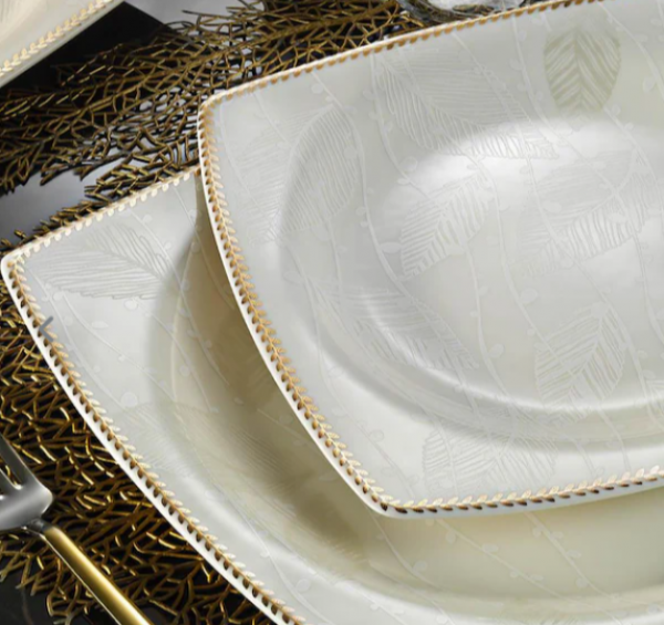Kütahya Porselen Bone Mare 11372 62 Parça Yemek Takımı