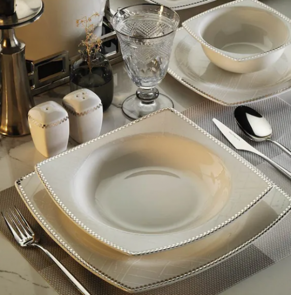 Kütahya Porselen Bone Mare 12394 62 Parça Yemek Takımı