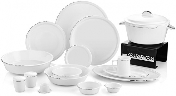 Koleksiyon Eser-i İstanbul Platin 120 Parça Yemek Takımı
