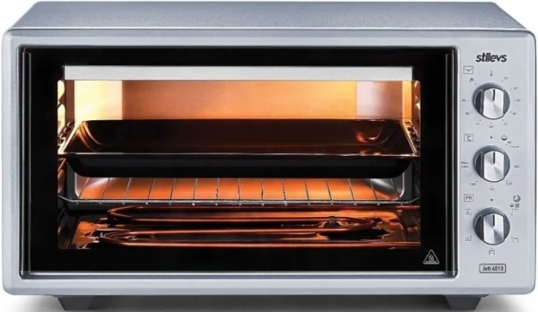 Stilevs Jett 4510 Gümüş Mini Fırın