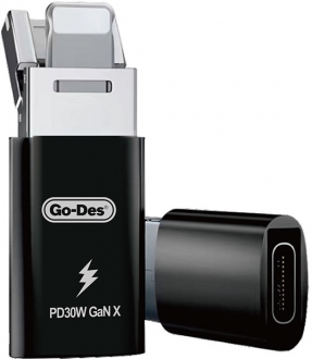 Go Des PD30W GaN Teknolojili Type-C to Lightning USB-A OTG Dönüştürücü