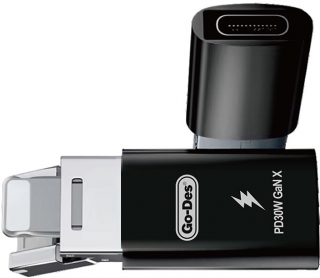 Go Des PD30W GaN Teknolojili Type-C to Lightning USB-A OTG Dönüştürücü