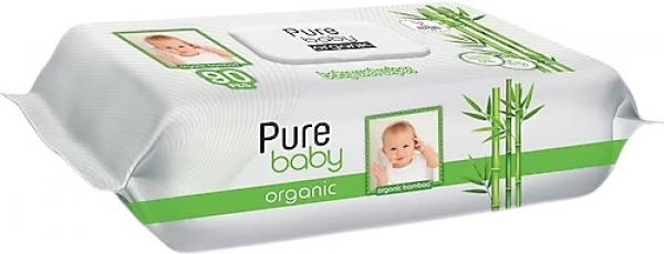 Pure Baby Organik Bambu Özlü Islak Havlu (90 Yaprak)