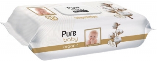 Pure Baby Organik Pamuklu Islak Havlu