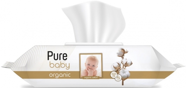 Pure Baby Organik Pamuklu Islak Havlu