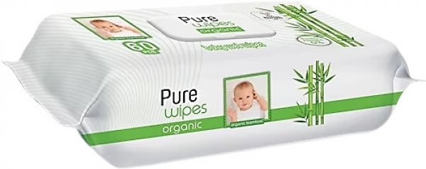 Pure Baby Organik Bambu Özlü Islak Havlu (60 Yaprak)