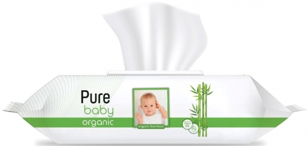 Pure Baby Organik Bambu Özlü Islak Havlu (60 Yaprak)