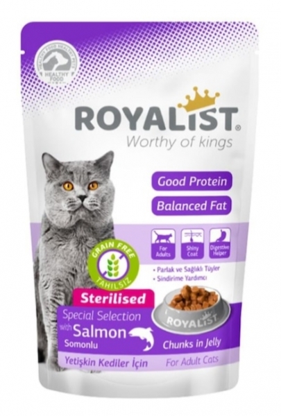 Royalist Kısırlaştırılmış Somonlu Yetişkin 85 gr Kedi Maması