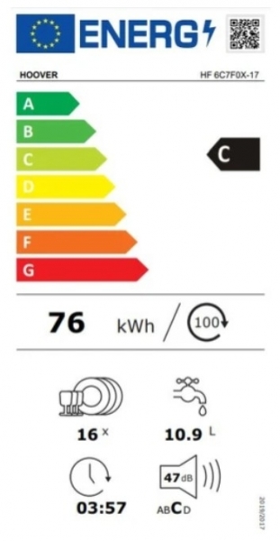 Hoover Hf 6C7F0X-17 Bulaşık Makinesi