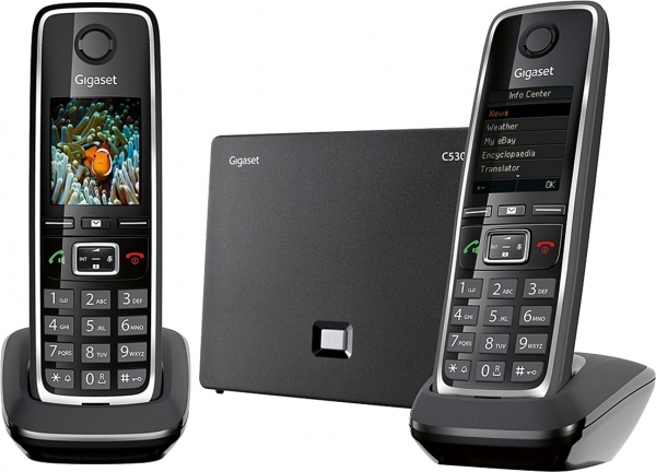 Gigaset C530 IP Duo Telsiz Telefon (2 ahize / Analog / IP)