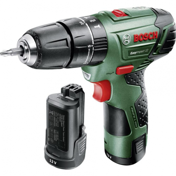 Bosch EasyImpact 12 (2x2.5Ah) Akülü Matkap (2 Akülü)