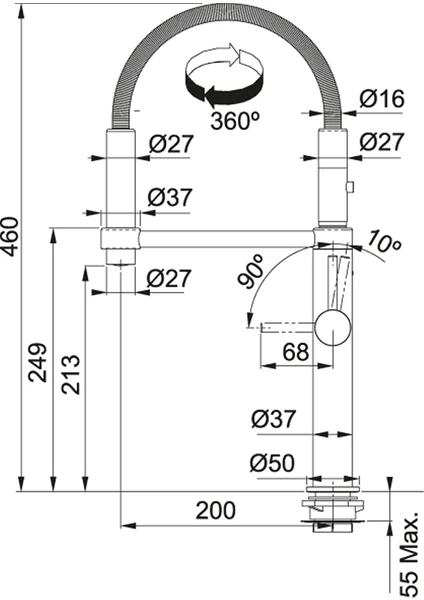 Franke Pescara 115.0545.136 Lavabo Bataryası