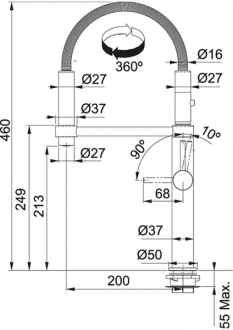 Franke Pescara 115.0545.136 Lavabo Bataryası