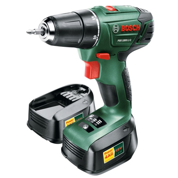 Bosch PSR 1800 LI-2 Akülü Vidalama (1.5 Ah / 2 Akülü)