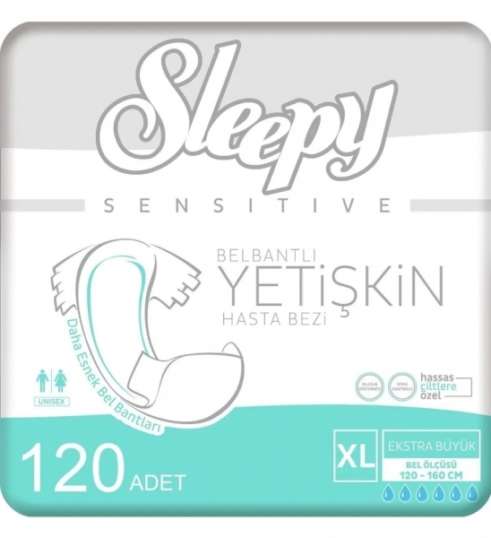 Sleepy XLarge Belbantlı Yetişkin Bezi 120 Adet