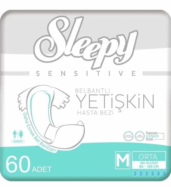 Sleepy Medium Belbantlı Yetişkin Bezi 60 Adet