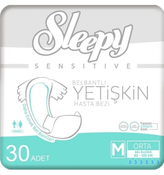 Sleepy Medium Belbantlı Yetişkin Bezi 30 Adet