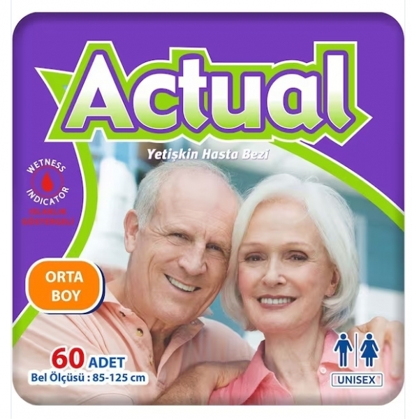 Actual Medium Belbantlı Yetişkin Bezi 60 Adet