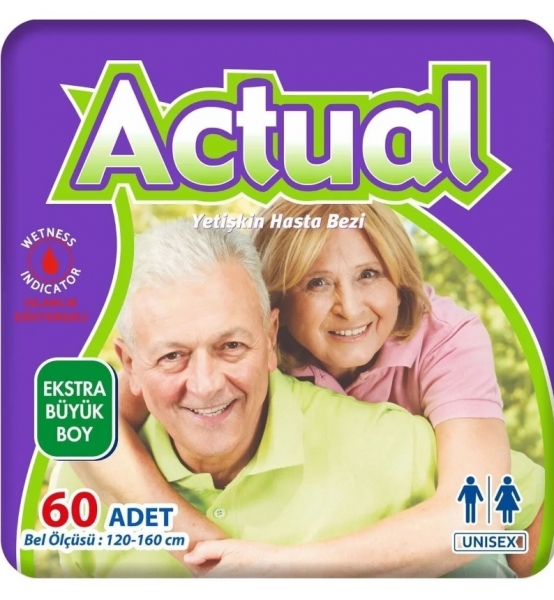 Actual XLarge Belbantlı Yetişkin Bezi 60 Adet