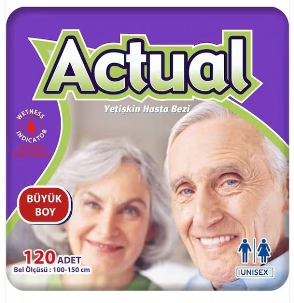 Actual Large Belbantlı Yetişkin Bezi 120 Adet